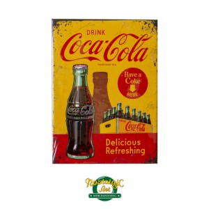 14321 Magnet - Drink Coca-Cola Delicious Refreshing yellow